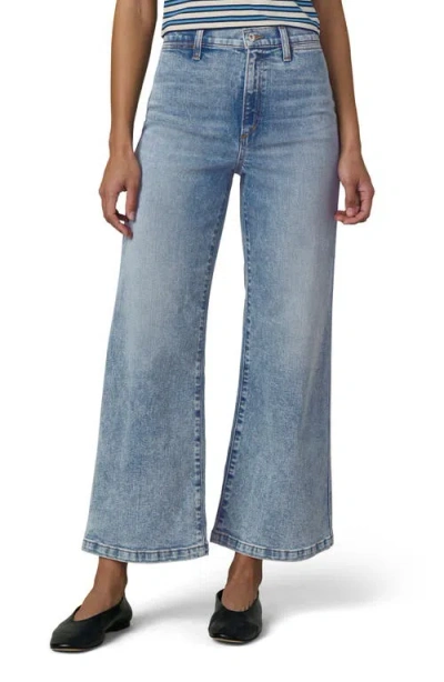 Joe's The Mia Welt Pocket High Waist Ankle Wide Leg Jeans In Blue