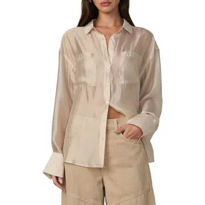 Joe's The Organza Boyfriend Shirt In Neutral