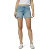 Joe's The Ozzie Raw Hem Side Slit Mid Rise Denim Shorts In Blue