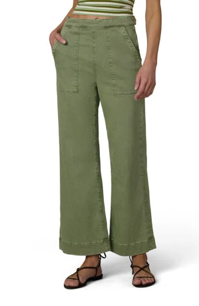 Joe's The Side Zip Ankle Wide Leg Jeans In Green