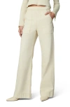Joe's The Side Zip High Waist Wide Leg Jeans In Creme Brulee