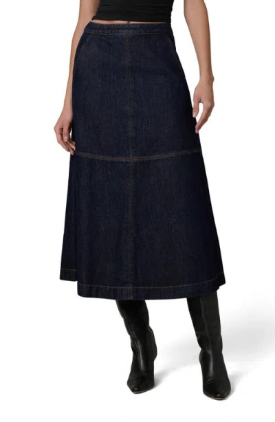 Joe's The Tavi Denim Midi Skirt In Animal Print