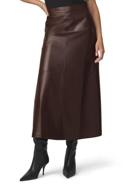 Joe's The Tavi Faux Leather Maxi Skirt In Dark Chocolate