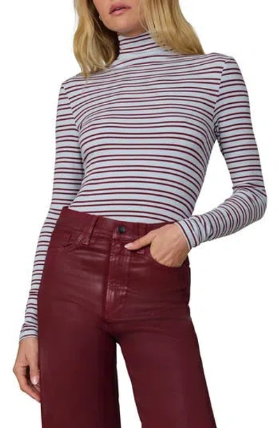 Joe's The Tony Stripe Turtleneck Top In Sky/syrah Stripe