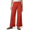 Joe's The Trixie Cuff High Waist Wide Leg Trouser Jeans In Valiant Poppy