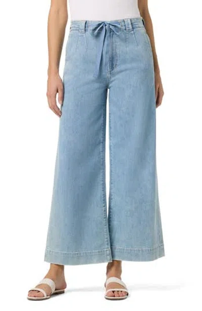 Joe's Tie Front Wide Leg Jeans In Blue