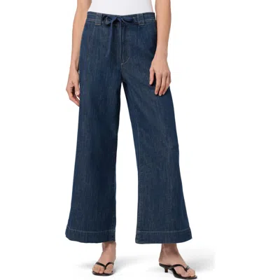 Joe's Tie Waist Wide Leg Jeans In Indigo Rinse