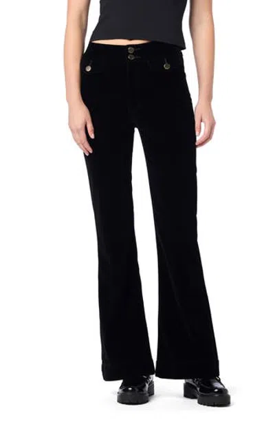 Joe's Velveteen Button Pocket Flare Pants In Black