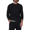 Joe's Waffle Monogram Long Sleeve T-shirt In Black