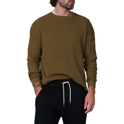 Joe's Waffle Monogram Long Sleeve T-shirt In Green