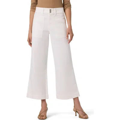 Joe's Wide Leg Ankle Crop Cargo Jeans In Brown