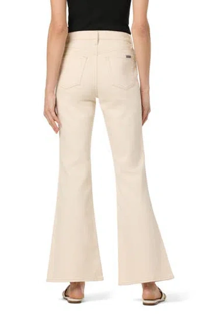 Joe's Yoke Detail High Rise Flare Jeans In Ecru