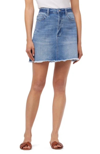 Joe's Raw Hem Denim Miniskirt In Hayley