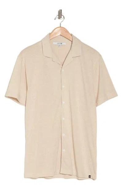 Joe's Salerm Knit Short Sleeve Button-up Shirt In Grey Morning