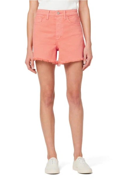 Joe's The Jessie Frayed High Waist Relaxed Denim Shorts In Terracotta