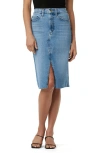 JOE'S THE JOPLIN RAW HEM MIDI DENIM SKIRT