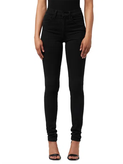 Joe's Twiggy Womens Solid Denim Skinny Jeans In Black