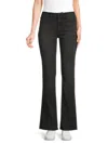 Joe's Women's Whiskered Cotton-blend High-rise Flared Jeans In Black