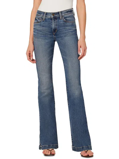 Joe's Womens Denim Split Hem Bootcut Jeans In Multi