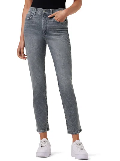 Joe's Womens High Rise Ankle Straight Leg Jeans In Grey
