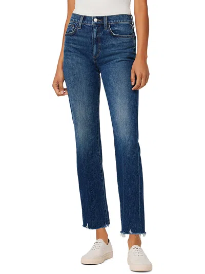 Joe's Womens High Rise Cropped Flared Jeans In Blue