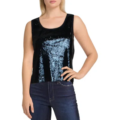 Joe's Womens Sequined Short Tank Top In Black