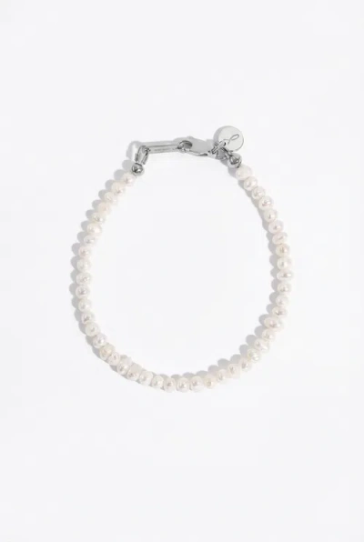 Joey Baby Aa+ Freshwater Pearl Stainless Steel Bracelet In White