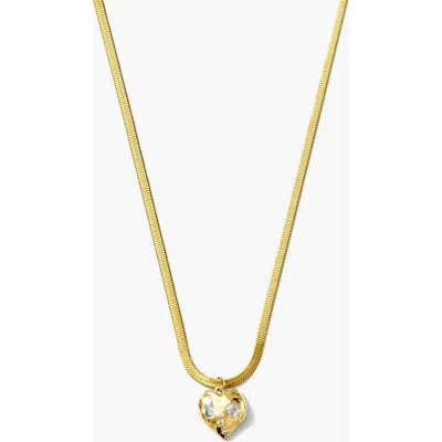 Joey Baby Freshwater Pearl Love You Chain Necklace In Gold