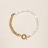 Joey Baby Lauren Pearl Chain Bracelet In Gold