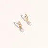 Joey Baby Layla Pearl Drop Earrings In Gold