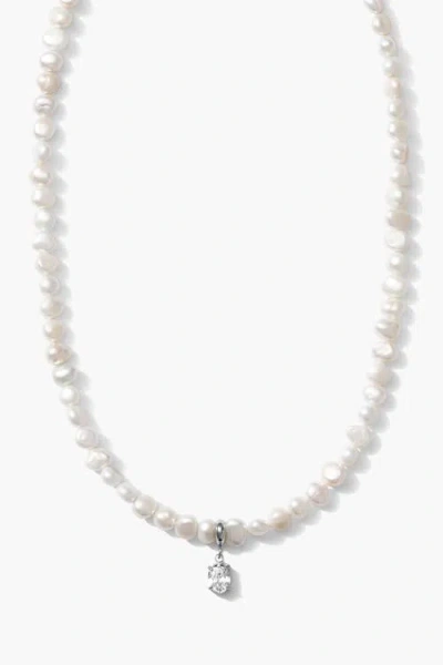 Joey Baby Ola Freshwater Pearl Pendant Necklace In White