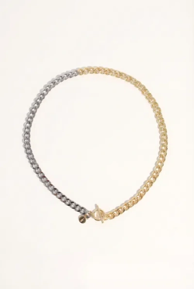 Joey Baby Sake Mixed Metal Freshwater Pearl Necklace In Metallic