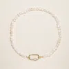 Joey Baby Taylor Freshwater Pearl Necklace - Large Size In Silver