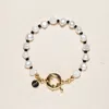 Joey Baby Victoria Pearl And Black Beads Bracelet In Multi