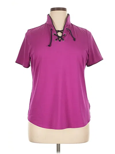 Pre-owned Jofit Short Sleeve Polo Shirt In Purple