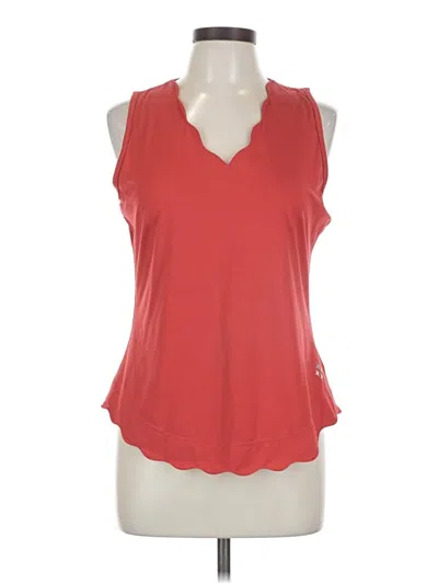 Pre-owned Jofit Sleeveless Top Red V Neck Tops
