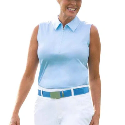 Jofit Sleeveless Womens Golf Polo In Blue