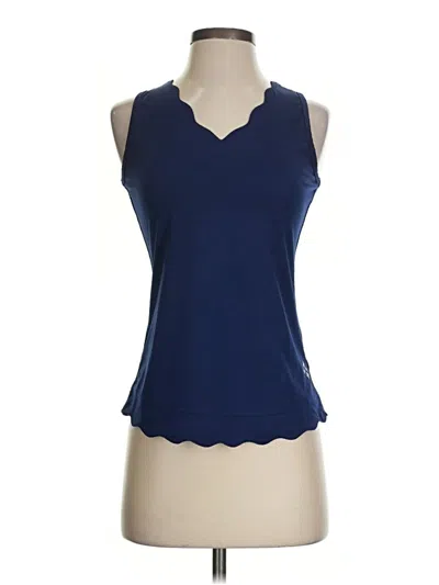 Pre-owned Jofit Tank Top Blue Halter Neckline Tops
