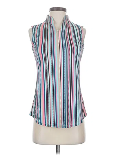 Pre-owned Jofit Tank Top Blue Halter Neckline Tops