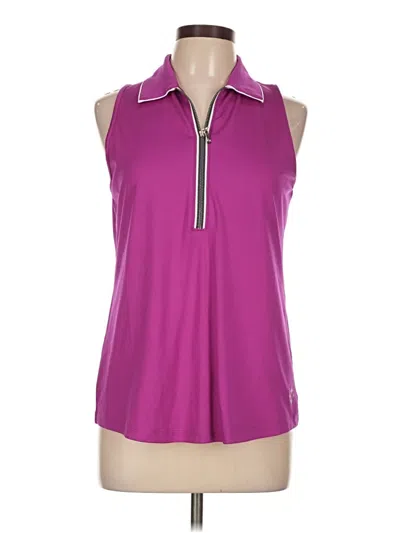 Pre-owned Jofit Tank Top Purple Collared Neckline Tops
