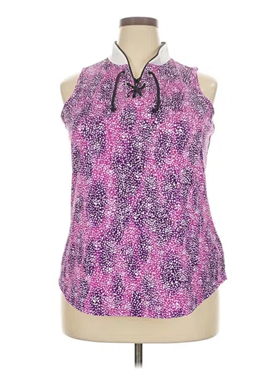 Pre-owned Jofit Tank Top Purple Halter Neckline Tops