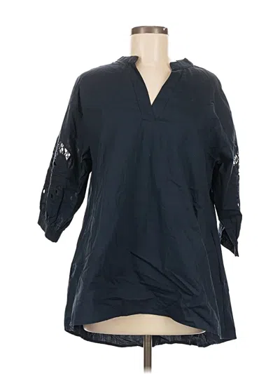 Pre-owned Joh 3/4 Sleeve Blouse In Blue
