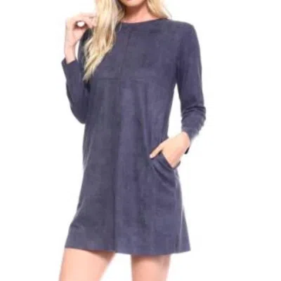 Joh Aurora Long Sleeved Dress In Charcoal In Pink