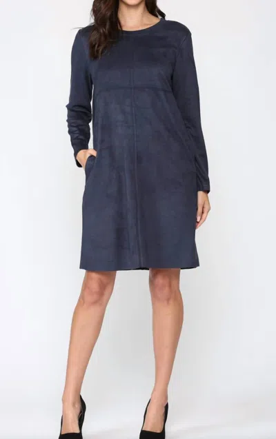 Joh Aurora Long Sleeved Dress In Navy In Blue