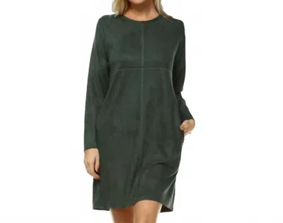 Joh Aurora Round Neck Dress In Hunter Green