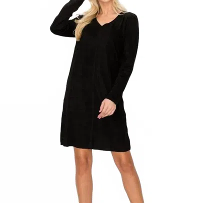 Joh Aurora V Neck With Pocket Dress In Black In Pink