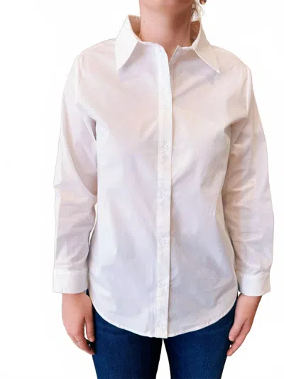 Joh Cotton Poplin Shirt In White In Multi