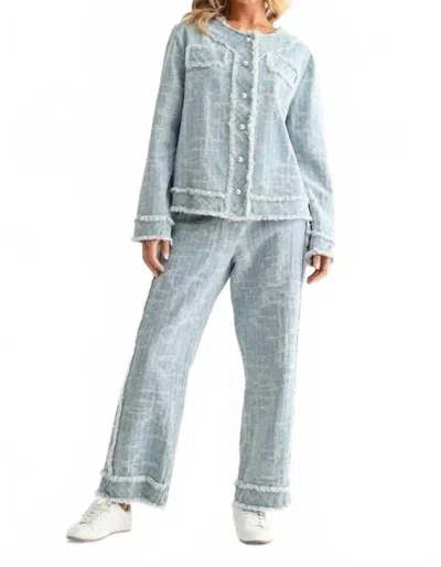 Joh Darla Jacket And Pant Set In Denim In Blue