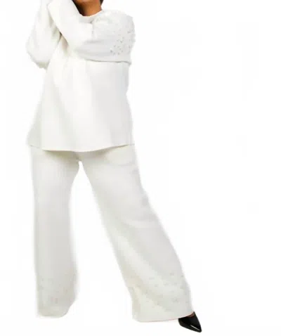 Joh Faith French Scuba Pearl Pants In White