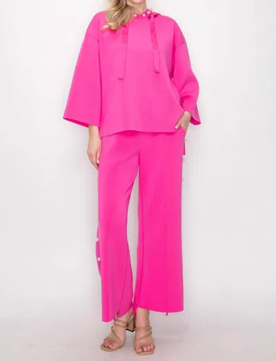 Joh Farrah Pearl Pant In Fuchsia In Pink